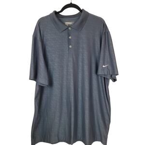 Nike Golf Tour Performance Dri-Fit Geometric Polo Shirt Men's Blue  XXL